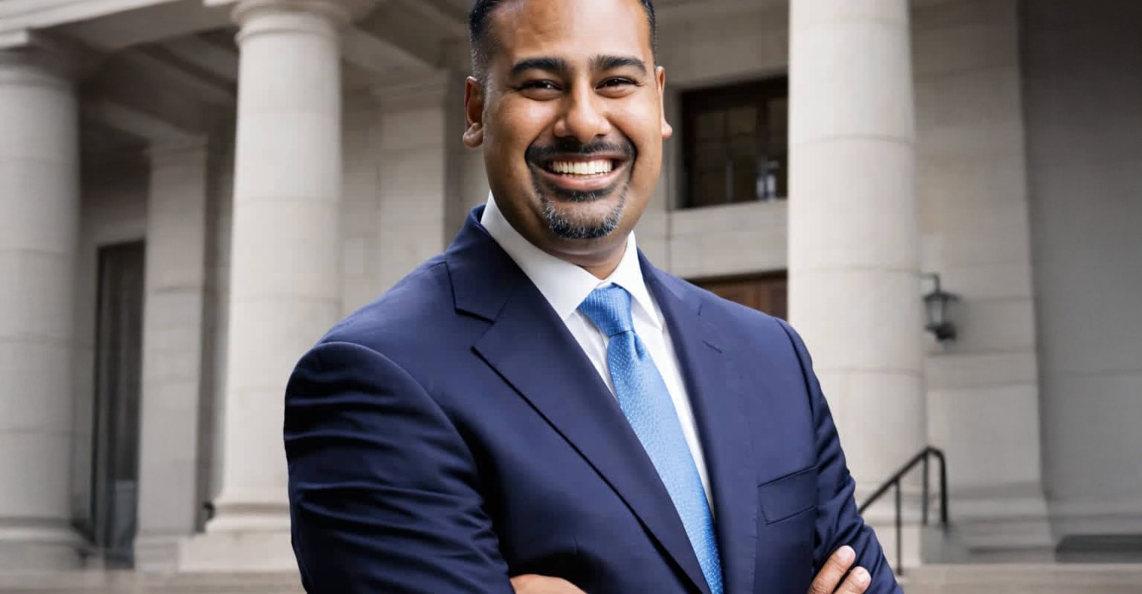 Lawyer presenting case in courtroom